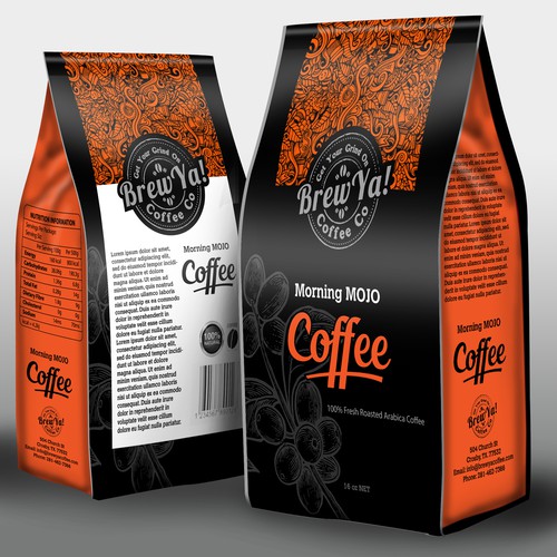 Design Coffee Bags for Brew Ya! Coffee Company | Product packaging contest