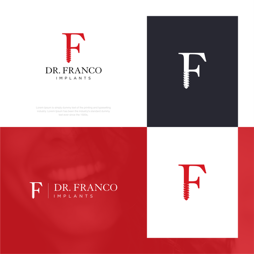 Luxury Dental Implant Logo Brand for World-Class Implant Surgeon appeal Patients and Other Doctors Design by evano.