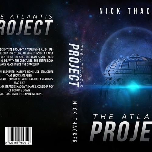 Thriller/Sci-Fi Book Cover Design in Award-Winning Author's Series! Design by sugarskullbaby ☠