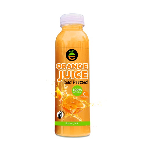 Easy Orange Juice Bottle.. Full Wrap! Design by Radmilica