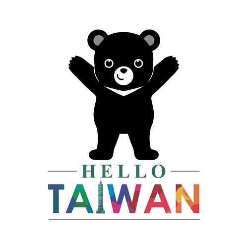 Hello Taiwan Black Bear Design by 3dami