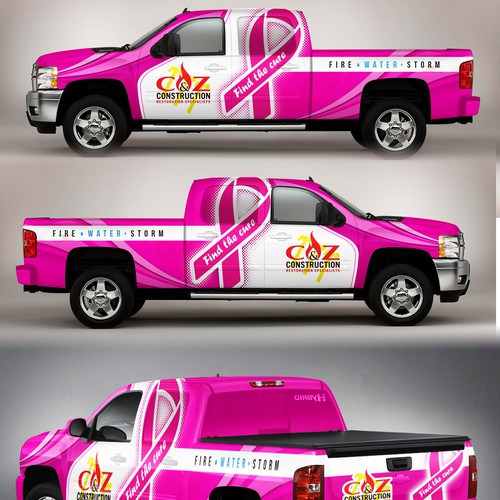 Breast Cancer Awarness Truck! Design by ArcDesignz