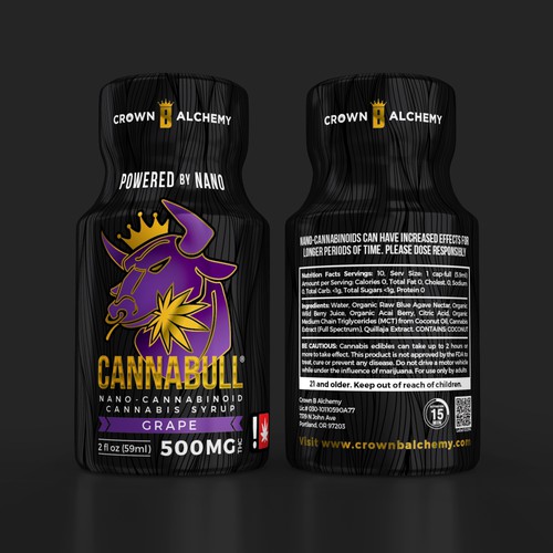 CANNABULL Nano-Cannabinoid Cannabis Syrup Design by Pradia Designs