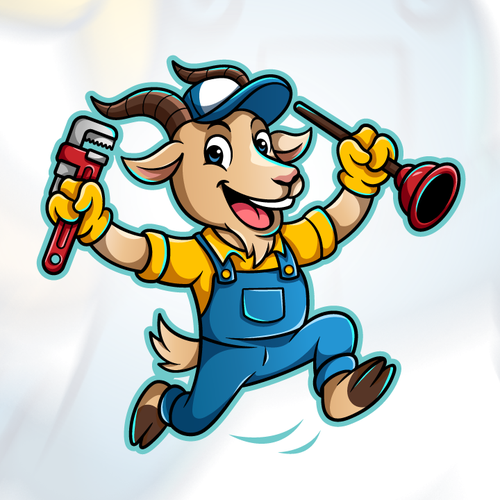 Design a bold GOAT mascot logo for a San Diego plumbing company Design by Evanscrea™