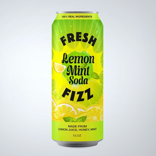 Fresh Fizz Soda Label Design by fafa80