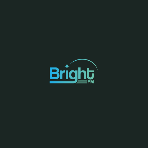 Create a colorful radio station logo to match its name BRIGHTFM