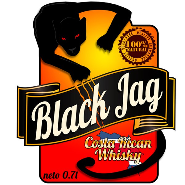 Design by Roll101 titled "Create the next logo for Black Jag Whiskey"