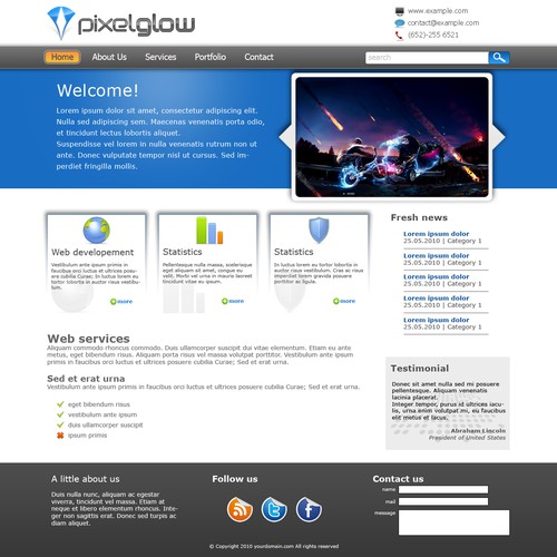 1-3 Page Website Template Design von picseel