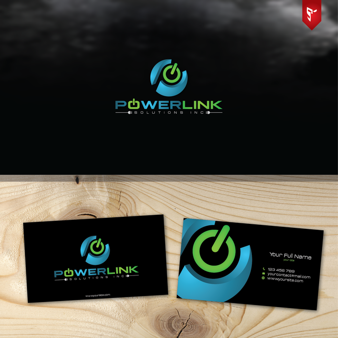 create a captivating and memorable logo and business card for PowerLink ...