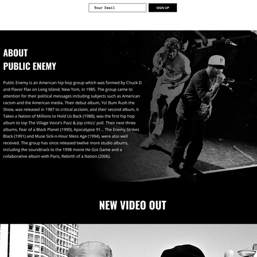 Design a website for artists of a London-based record label. Design by petar.randjelovic