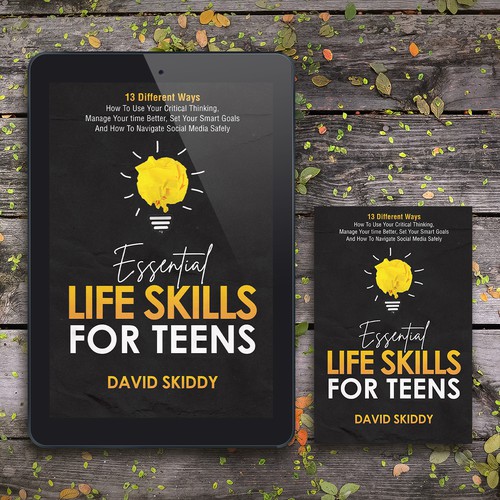 A powerful ebook cover for Essential Life Skills For Teens Design réalisé par Altigador