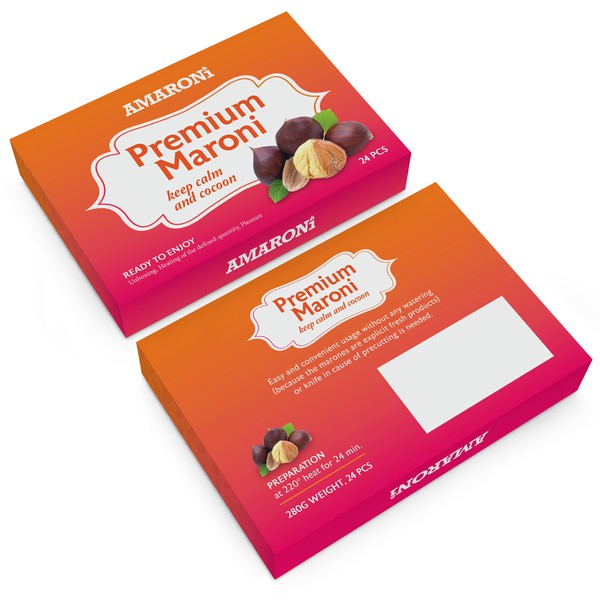 Design realizzato da Fabian Buisan intitolato "Premium Maroni"