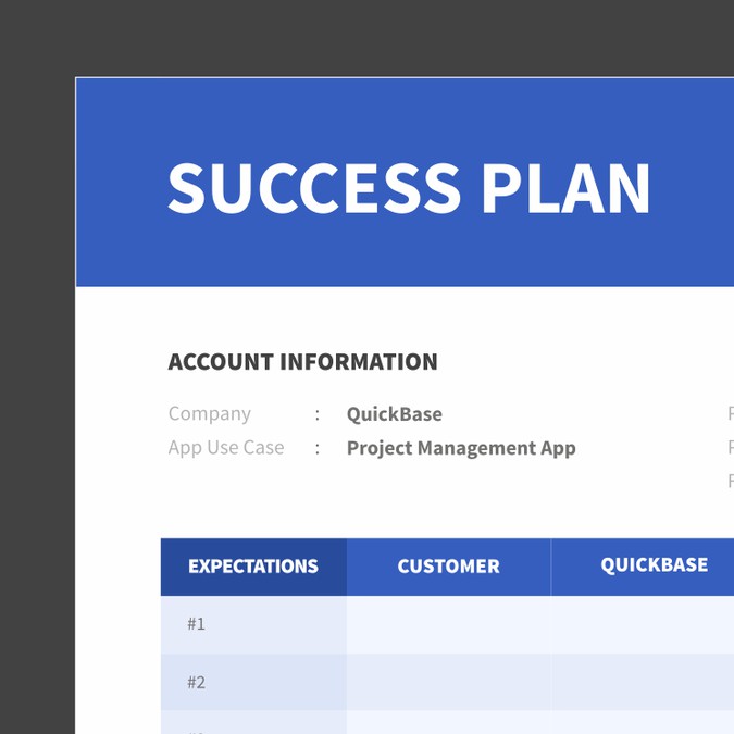 Success Plan Template