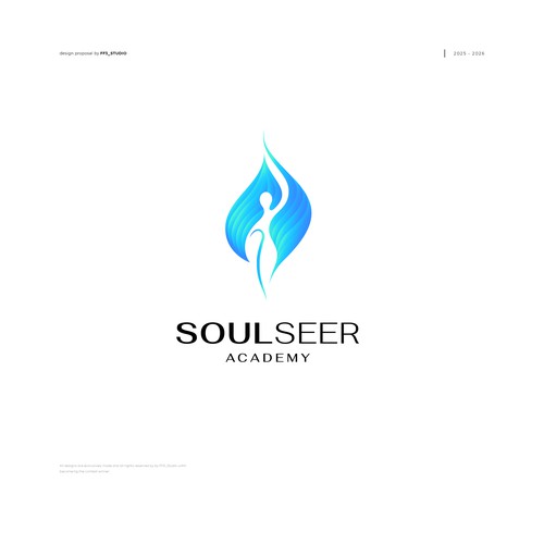 Streamlined ‘iconic’ logo for a spiritual development academy. Design by FF3 ˢᵗᵘᵈⁱᵒ