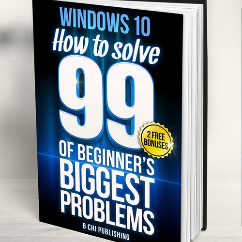 Create a *UNIQUE and BOLD Cover* for a Computer Book on Windows 10 (ebook and paperback) Design by LianaM