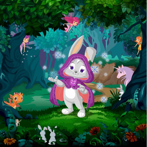 Cloak-Wearing Bunny Character (Vector) for Children's Book! Design réalisé par CoolCreator