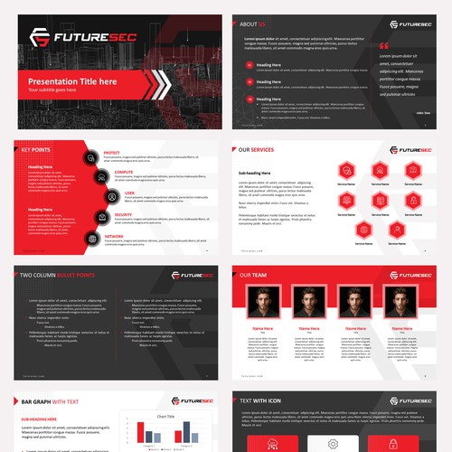 FutureSec Offensive Cyber Security PowerPoint Contest Design by @Emily Anderson