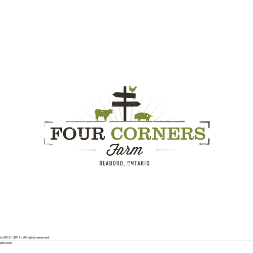 Create a classic logo with a modern edge for a Sustainable Family Farm. Design by SAOStudio