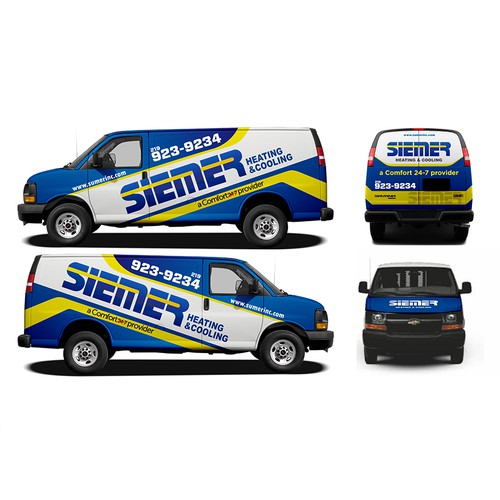 Create a new look for our heating and cooling trucks for Siemer Heating ...