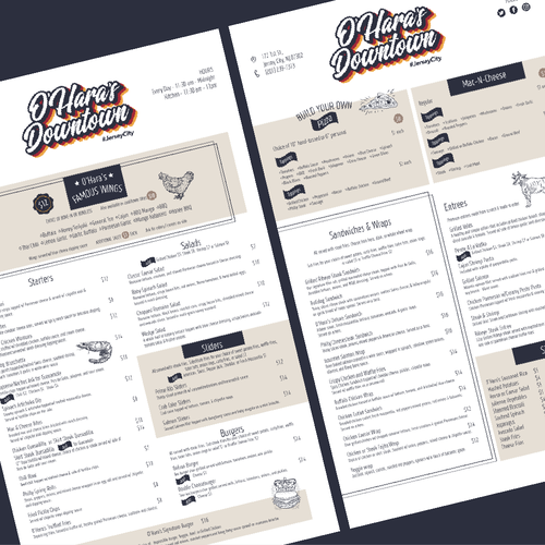 Bar & Grill Menu Design Design by Ings