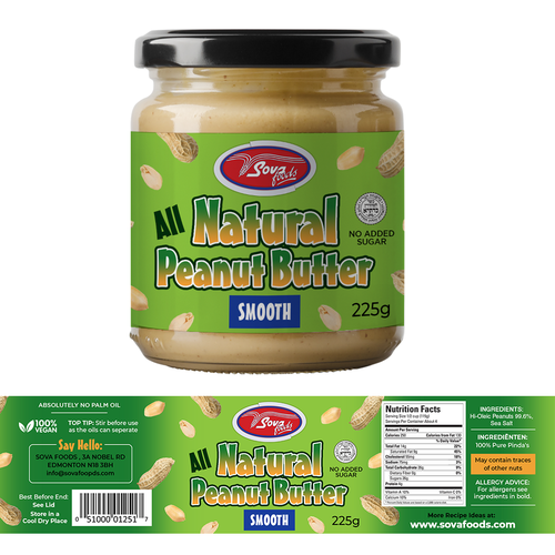 design a modern label for a New all natural peanut butter Design by TypeF Design