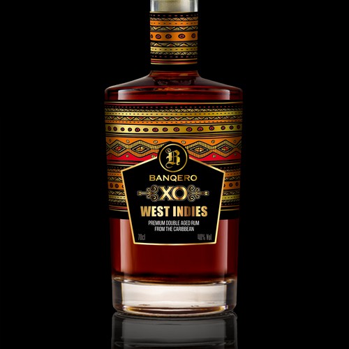 Design the labels of a whole new range of double aged RUM from the CARIBBEAN Diseño de Debdutta*