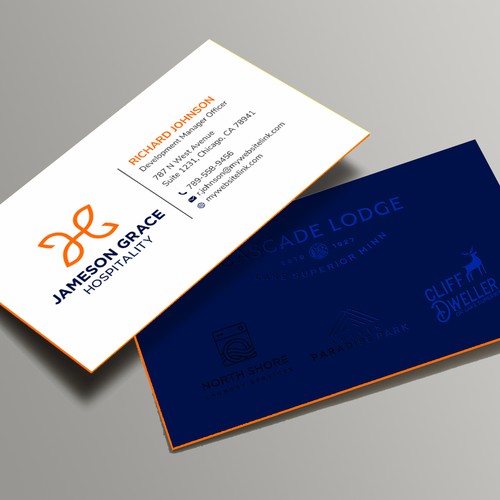 Create a modern and clean business card for a parent company with 4 subsidiaries Design by Xclusive16