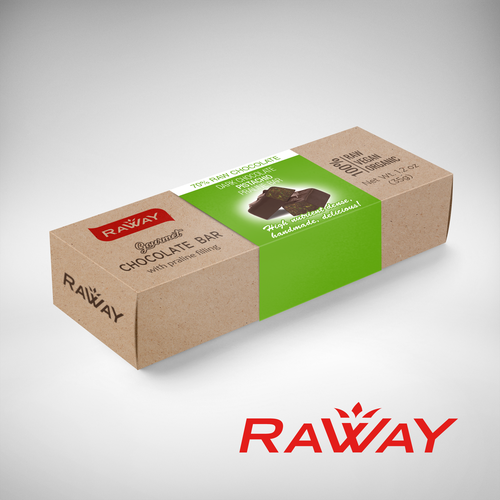 Raway Organic Chocolate needs a powerful, unique design. Design by PAD Design