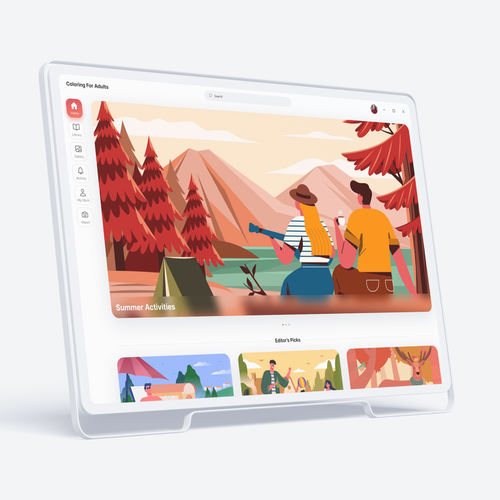 Coloring App design For Windows Design von Mrgn Studio