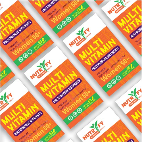 Design a premium packaging for Multivitamin for women 50+ brand for Nigerian Consumers-ontwerp door ve_sta