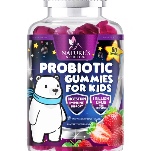 Designs | Cute Kids Probiotic Gummies Design needed for Nature's ...