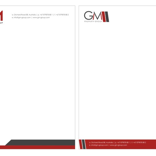 logo for GM Property Group Design by Designdicate™