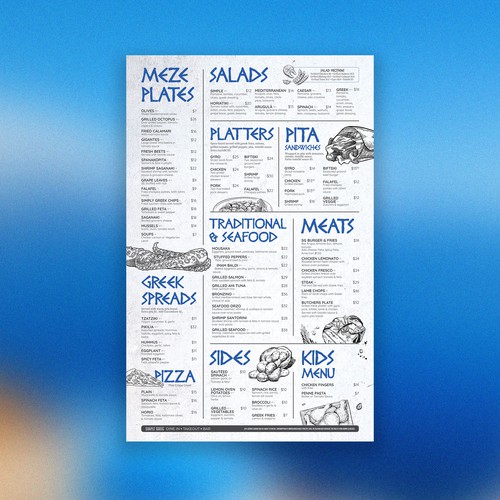 Redesign Menu for Greek Restaurant Design by Avem Noctis