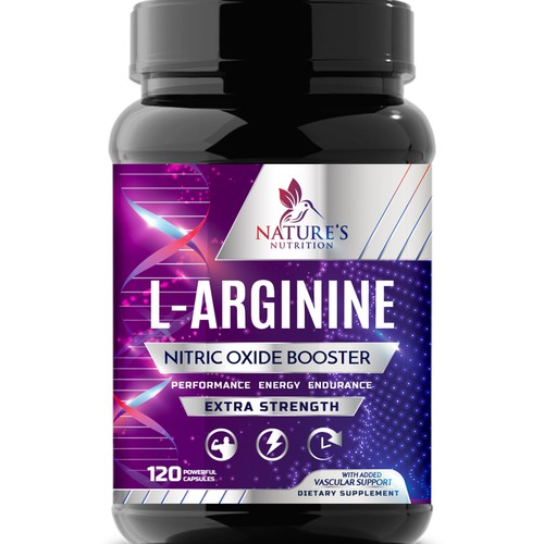 Powerful L-Arginine Capsules Design Needed for Nature's Nutrition Design by Wfemme