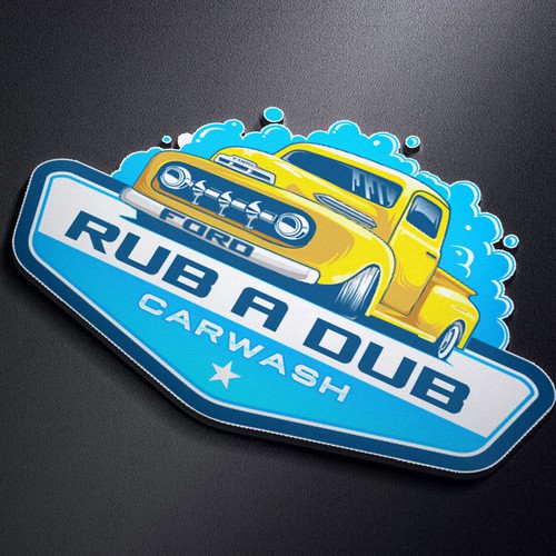 A funny logo for a tunnel carwash. Colorful. Design by Vandi septiawan