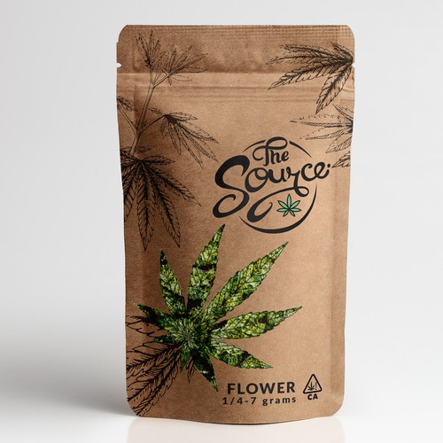 Cannabis Flower Bag Design Design by Sashkica