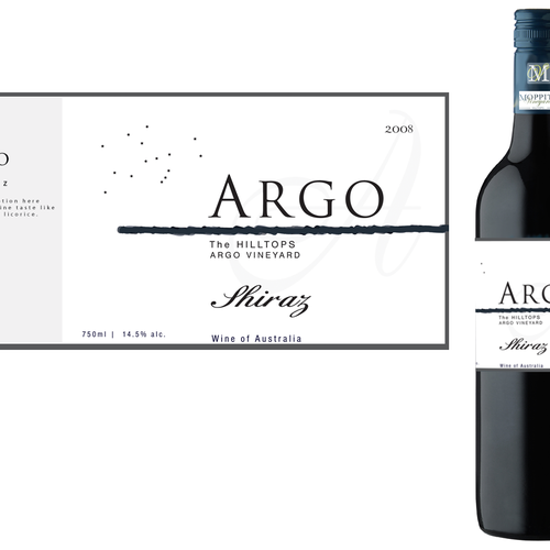 Sophisticated new wine label for premium brand Réalisé par Hilola
