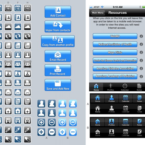 Buttons and icons wanted for Healthcare Mobile App Design by dedonk