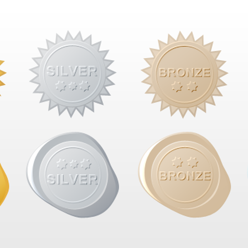Subscription Level Icons (i.e. Bronze, Silver, Gold, Platinum) Design by Dana Chichirita