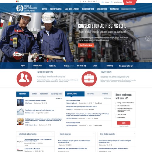 $3000 GUARANTEED !! ****** Just a "homepage" design for the Industrialists Association Ontwerp door Zeal Design