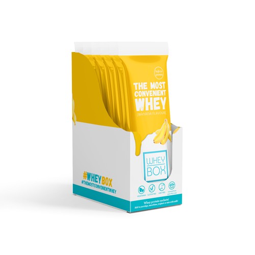 Design a retail case for our whey protein sachets Design by syakuro