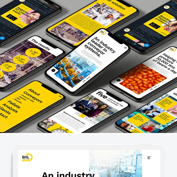 Website design and branding for BHL conveyors