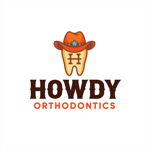 ISO fun, youthful, western themed logo for an orthodontic dental practice in the suburbs Design by Grad™