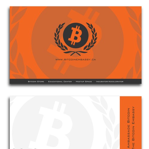 business card for Bitcoin Embassy Business card contest