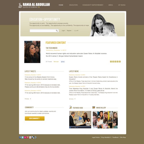 Queen Rania's official website – Queen of Jordan Diseño de yashrdr