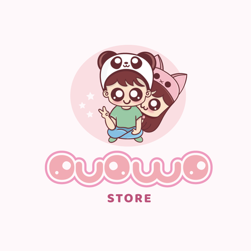 Cute and Fun logo for Kawaii themed clothing store Design by Woow Designs