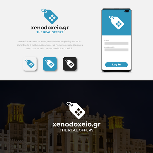 Logo for online travel agency Design by Fano Design