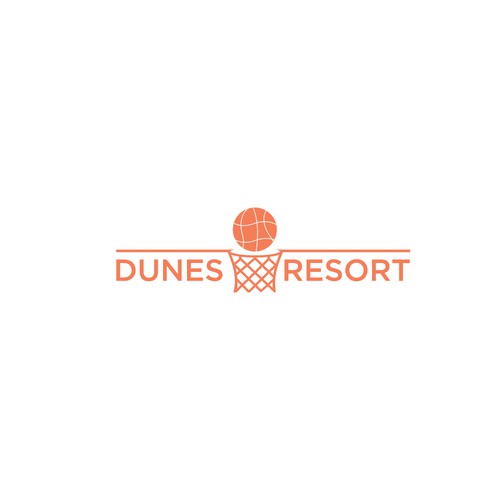 DUNESRESORT Basketball court logo. Design by Md Abu Jafar