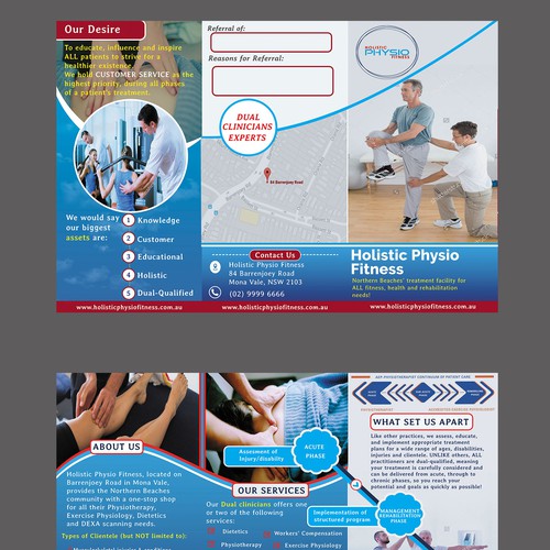 Physiotherapy clinic needs professional pamphlet Réalisé par EDANICK