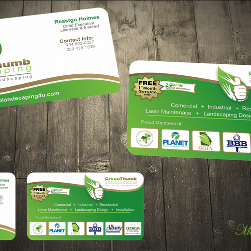 stationery for Green Thumb Landscaping Ontwerp door mergel